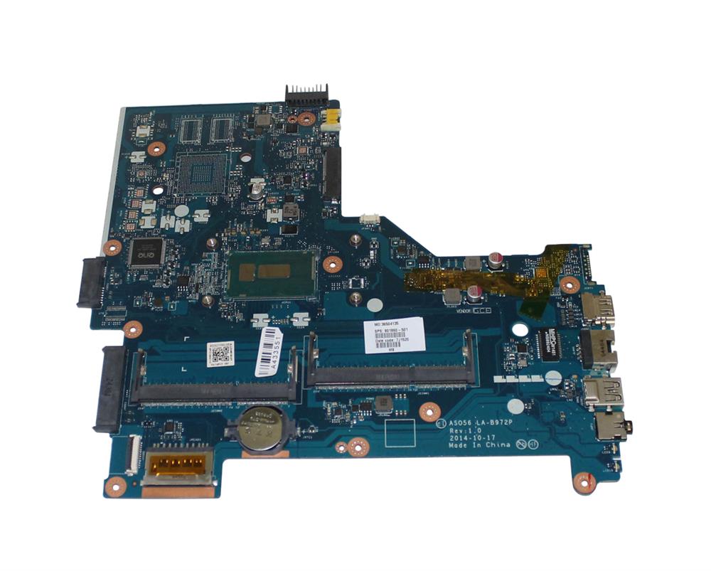 801860-501 HP System Board (Motherboard) With 2.10GHz Intel Core i3-5010u Processors Support for Pavilion 15-r264 (Refurbished)