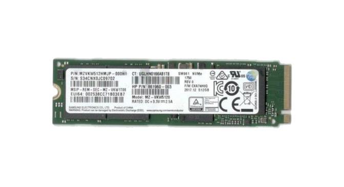 814803-001 HP 512GB PCI Express 3.0 x4 NVMe M.2 2280 Internal Solid State Drive (SSD)