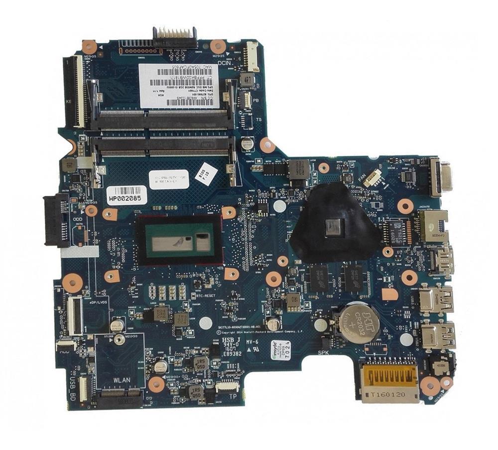 827683-601 HP System Board (Motherboard) With Intel Core i3-5005u Processor for Notebook 14-ac108br (Refurbished) 