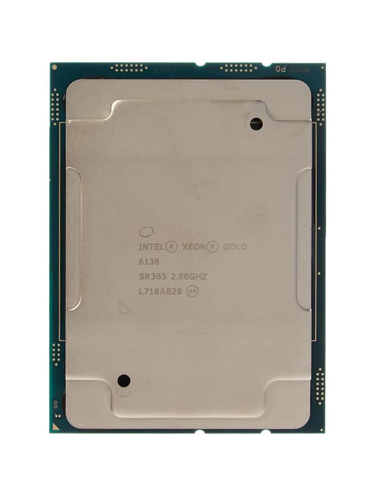 872550-B21 HPE 2.00GHz 27.5MB L3 Cache Socket LGA 3647 Intel Xeon Gold 6138 20-Core Processors Upgrade for ProLiant XL450 Gen10 Server