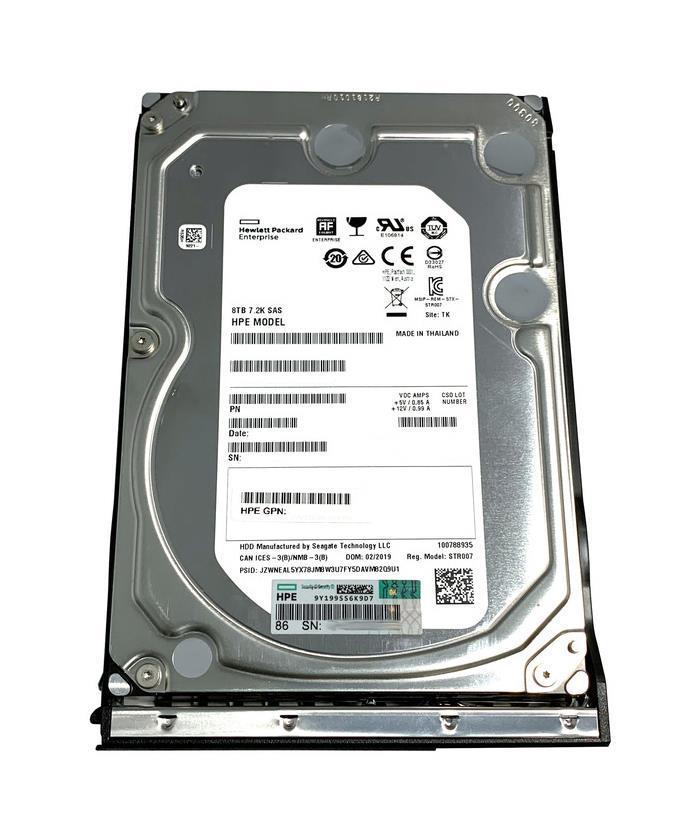 877682-002 HP 8TB 7200RPM SAS 12Gbps 3.5-inch Internal Hard Drive with Smart Carrier