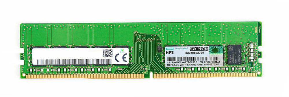 879527-091 HPE 16GB PC4-21300 DDR4-2666MHz ECC Unbuffered CL19 288-Pin DIMM 1.2V Dual Rank Memory Module