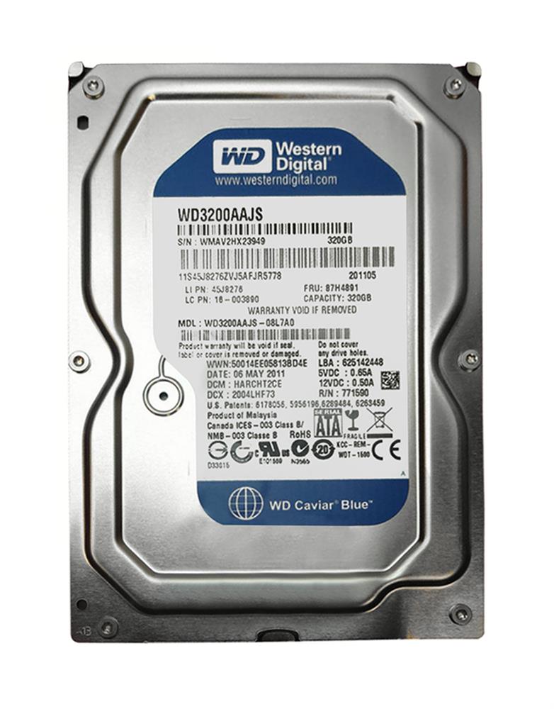87H4891 Lenovo 320GB 7200RPM SATA 3Gbps 8MB Cache 3.5-inch Internal Hard Drive