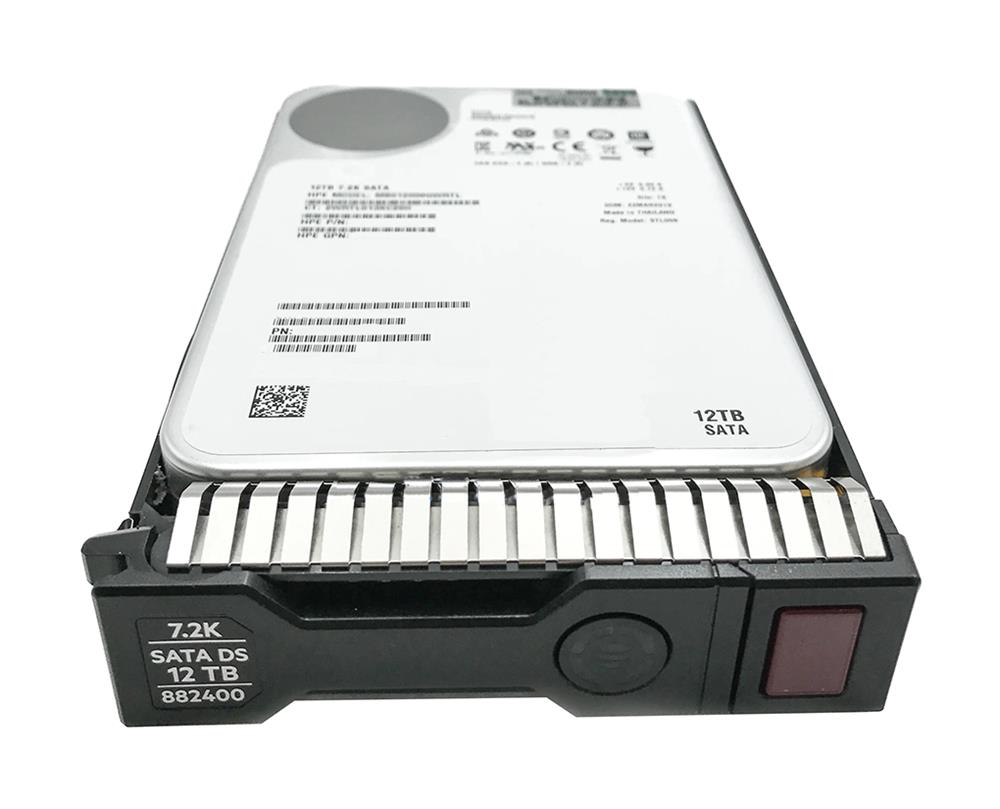 882400-001 HPE 12TB 7200RPM SATA 6Gbps Midline Hot Swap (512e) 3.5-inch Internal Hard Drive with Smart Carrier