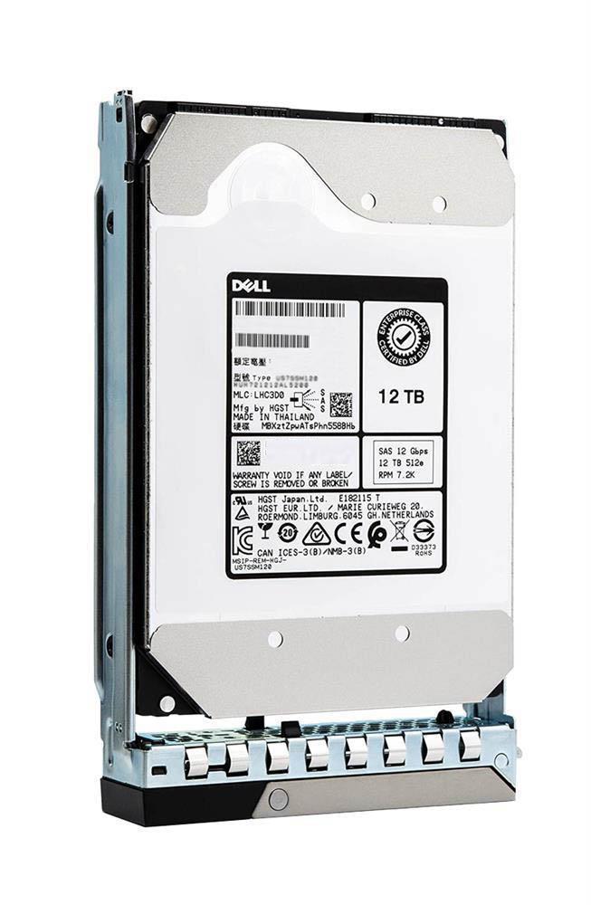 882D1 Dell 12TB 7200RPM SAS 12Gbps 512e 3.5-inch Internal Hard Drive