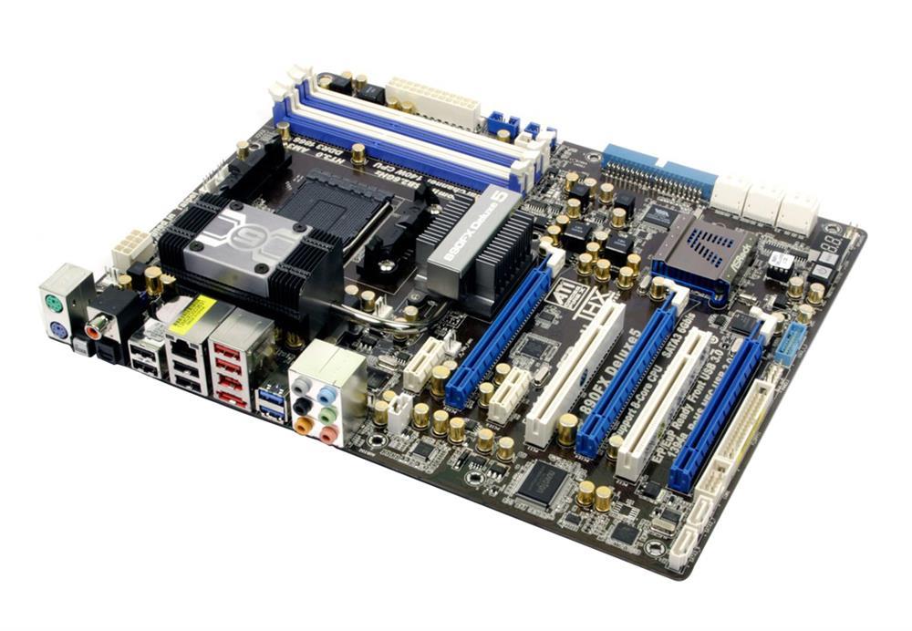 890FX-DELUXE5-BO-R ASRock Socket AM3+ AMD 890FX + SB850 Chipset AMD Phenom II X6/ II X4/ II X3/ II X2/ AMD Athlon II X4/ II X2/ II X2/ AMD Sempron Processors Support DDR3 4x DIMM 6x SATA3 6.0Gb/s ATX Motherboard (Refurbished)