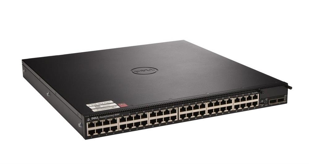 8KHT1 Dell PowerConnect 8164F 48-Ports 10Gb SFP+ (10Gb/1Gb) ports + dual QSFP+ 40GbE (Refurbished)