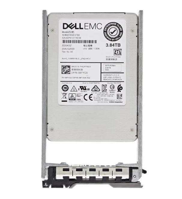 8PYG5 Dell 3.84TB SATA 6Gb/s Read Intensive TLC 2.5-inch Solid State Drive (SSD)
