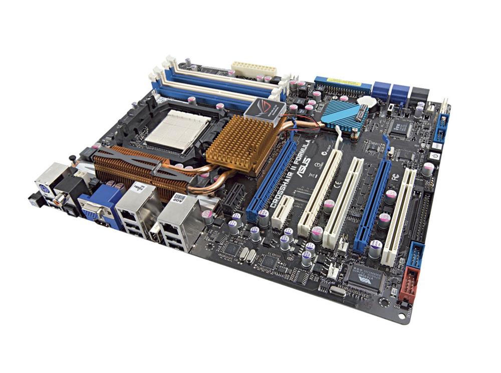 90-MIB3V0-G0EAY00Z ASUS CROSSHAIR II FORMULA Socket AM2+ Nvidia nForce 780a SLI Chipset AMD Phenom/ AMD Athlon/ AMD Sempron Processors Support DDR2 4x DIMM 6x SATA 3.0Gb/s ATX Motherboard (Refurbished)