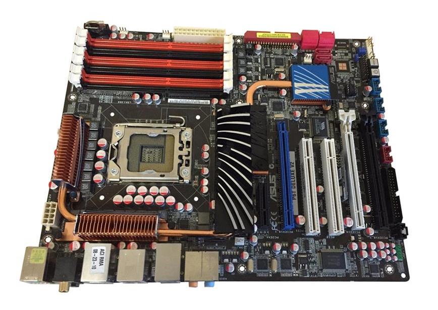 90-MIB7U0-G0AAY00Z ASUS P6T Deluxe V2 Socket LGA 1366 Intel X58 + ICH10R Chipset Core i7 Processor Extreme Edition/ Core i7 Processors Support DDR3 6x DIMM 6x SATA 3.0Gb/s ATX Motherboard (Refurbished)