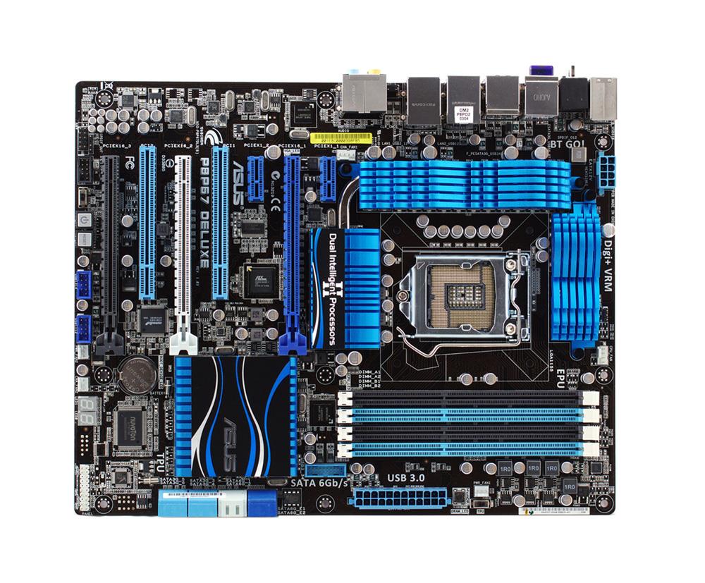 90-MIBE2A-G0AAY0KZ ASUS P8P67 Deluxe Socket LGA 1155 Intel P67 Chipset 2nd Generation Core i7 / i5 / i3 Processors Support DDR3 4x DIMM 2x SATA 6.0Gb/s ATX Motherboard (Refurbished)