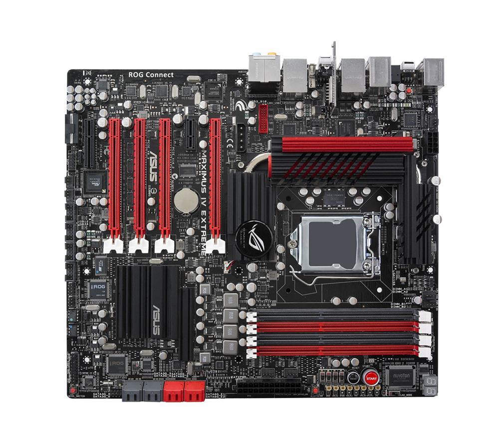 90-MIBECA-G0EAY00Z ASUS MAXIMUS IV EXTREME Socket LGA 1155 Intel P67 Express Chipset Core i7 / i5 / i3 Processors Support DDR3 4x DIMM 2x SATA 6.0Gb/s Extended-ATX Motherboard (Refurbished)