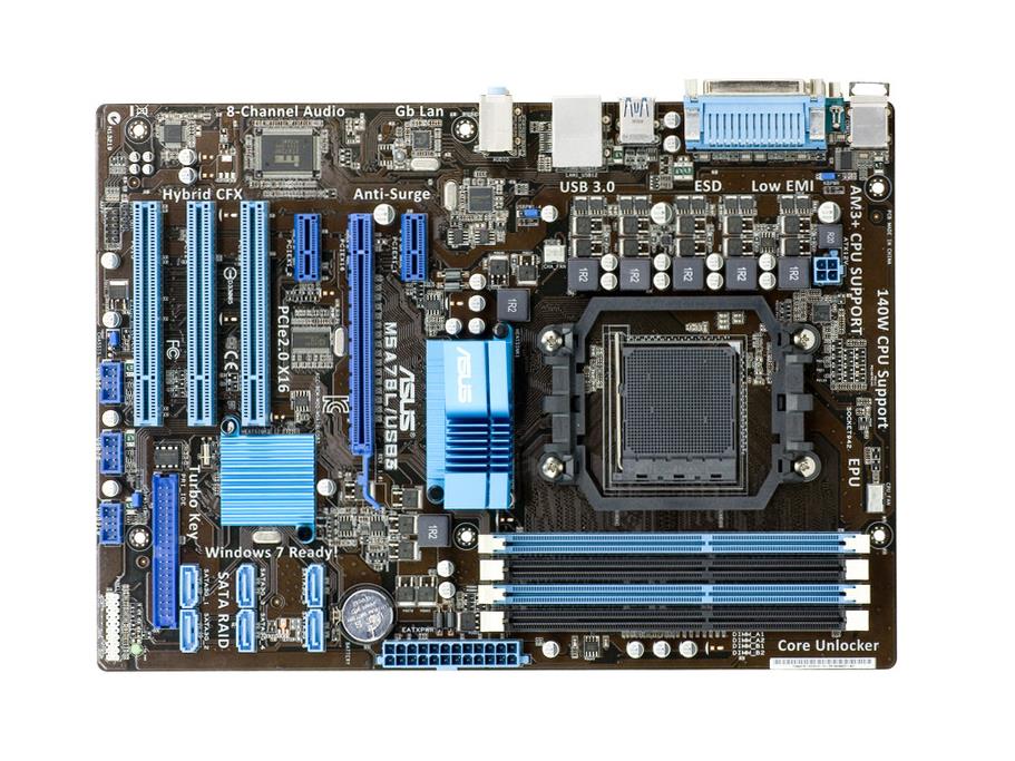 90-MIBFU5-G0EAY00Z ASUS Socket AM3+ AMD 760G + SB710 Chipset AMD Phenom II/ AMD Athlon II/ AMD Sempron Processors Support DDR3 4x DIMM 6x SATA 3.0G/s ATX Motherboard (Refurbished)