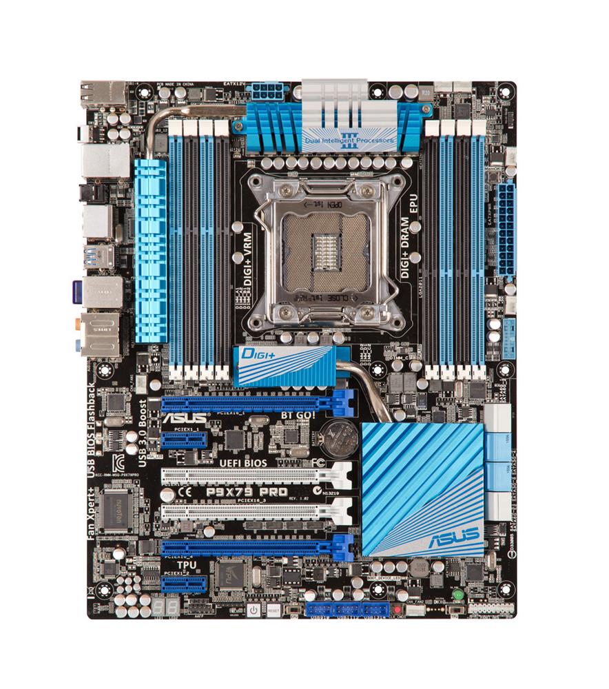 90-MIBH40-G0AAY00Z ASUS P9X79 PRO Socket LGA 2011 Intel X79 Chipset 2nd Generation Core i7 Processors Support DDR3 8x DIMM 2x SATA 6.0Gb/s ATX Motherboard (Refurbished)