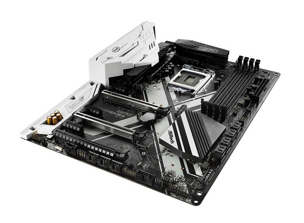 90-MXB3N0-A0UAYZ ASRock Z270 Extreme4 Socket LGA 1151 Intel Z270 Chipset 7th/6th Generation Core i7 / i5 / i3 / Pentium / Celeron Processors Support DDR4 4x DIMM 6x SATA 6.0Gb/s ATX Motherboard (Refurbished)