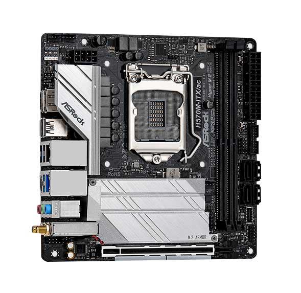 90-MXBEU0-A0UAYZ ASRock H570M-ITX/AC Socket LGA 1200 Intel H570 Chipset 13th / 12th Generation Intel Core Processors Support DDR4 2x DIMM 4x SATA3 6.0Gb/s Mini-ITX Motherboard (Refurbished)