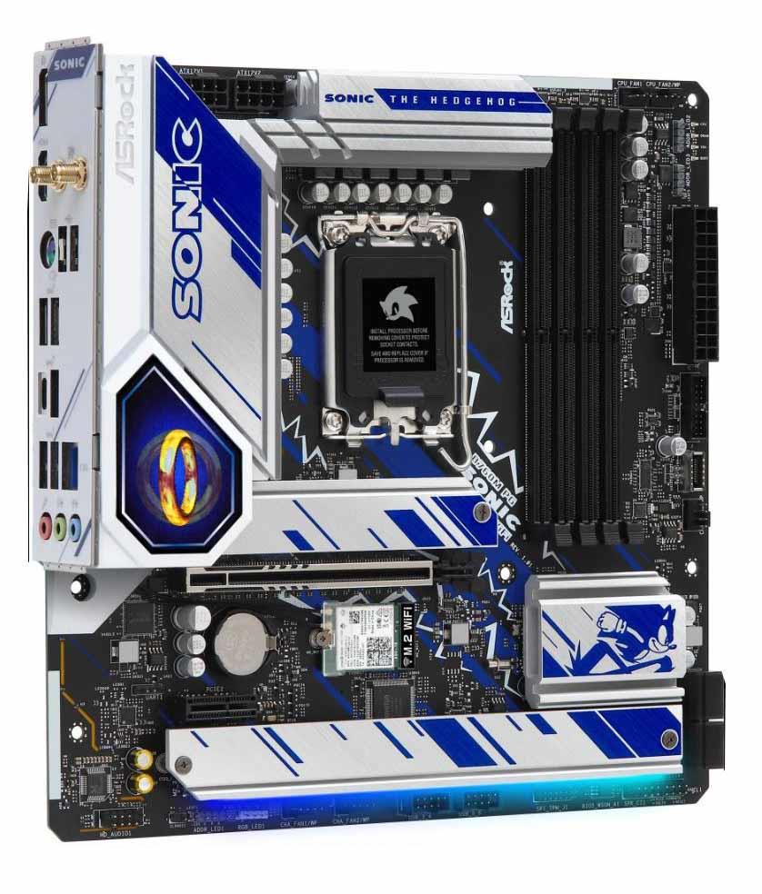 90-MXBKM0-A0UAYZ ASRock B760M PG SONIC WiFi Socket LGA 1700 Intel B760 Chipset 13th/12th Generation Core Processors Support DDR5 4x DIMM 4x SATA 6.0Gb/s Micro-ATX Motherboard (Refurbished)