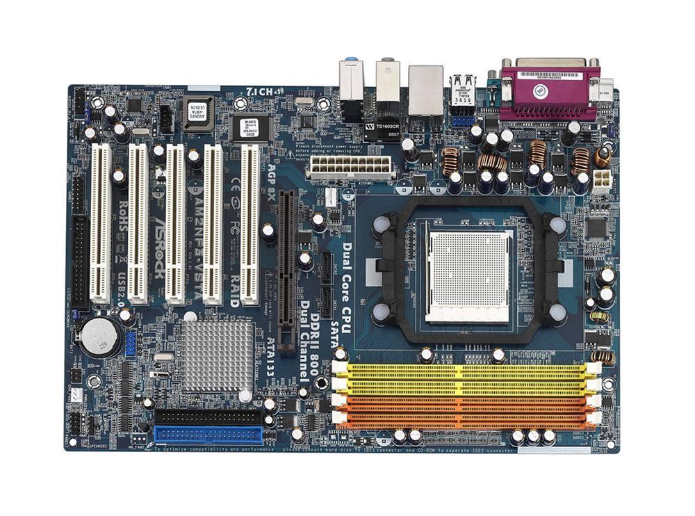 90-MXG3B0-A0UAYZ ASRock Socket AM2+/AM2 Nvidia nForce3 250 Chipset AMD Phenom FX/ AMD Phenom/ AMD Athlon 64 FX/ Athlon 64 X2 Dual-Core/ Athlon X2 Dual-Core/ Athlon 64/ AMD Sempron Processors Support DDR2 4x DIMM 2x SATA 1.5Gb/s ATX Motherboard (Refurbished)