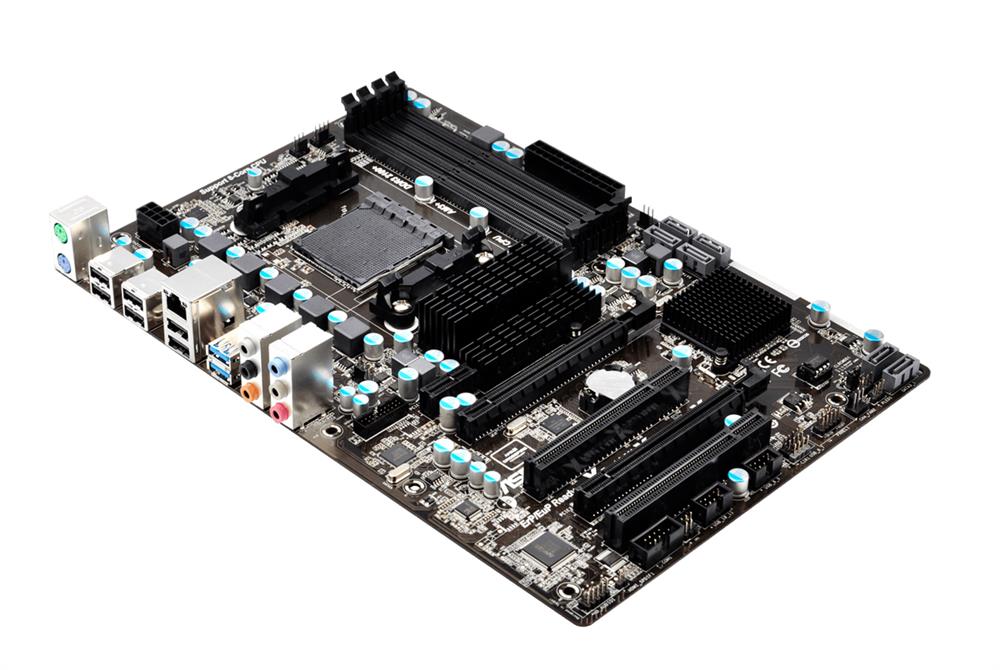 90-MXGNV0-A0UAYZ ASRock Socket AM3+ AMD 970/SB950 Chipset AMD Phenom II X6/X4/X3/X2/ Athlon II X4/X3/X2/ Sempron Processors Support DDR3 4x DIMM 6x SATA3 6.0Gb/s ATX Motherboard (Refurbished)