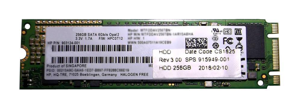 903124-001 HP 256GB SATA 6.0 Gbps SSD