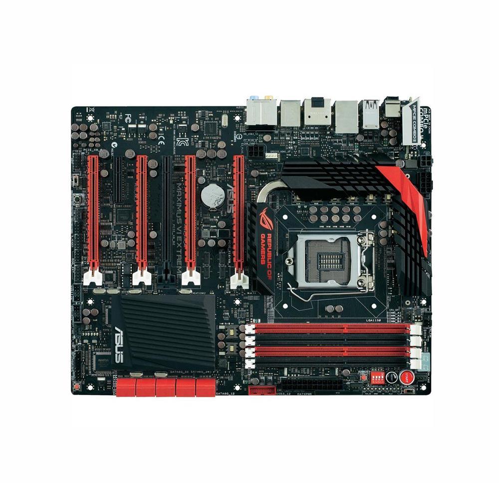 90MB0DS0M0AAY0 ASUS MAXIMUS VI EXTREME Socket LGA 1150 Intel Z87 Chipset 4th Generation Core i7 / i5 / i3 / Pentium / Celeron Processors Support DDR3 4x DIMM 6x SATA 6.0Gb/s ATX Motherboard (Refurbished)