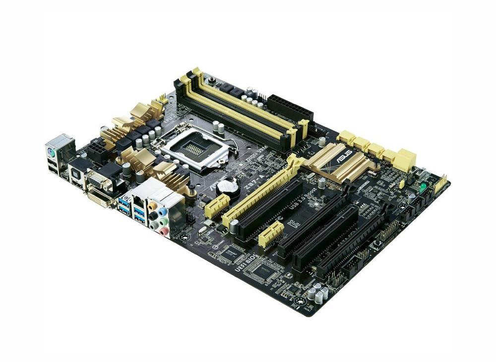 90MB0DZ0-M0EAY0 ASUS Z87-A Socket LGA 1150 Intel Z87 Chipset 4th Generation Core i7 / i5 / i3 / Pentium / Celeron Processors Support DDR3 4x DIMM 6x SATA 6.0Gb/s ATX Motherboard (Refurbished)