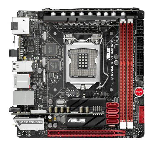 90MB0FT0-M0EAY5 ASUS MAXIMUS VI IMPACT Socket LGA 1150 Intel Z87 Chipset 4th Generation Core i7 / i5 / i3 / Pentium / Celeron Processors Support DDR3 2x DIMM 4x SATA 6.0Gb/s Mini-ITX Motherboard (Refurbished)