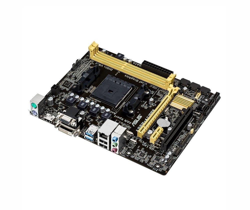 90MB0IX0-M0EAY0 ASUS A58M-A/USB3 Socket FM2+ AMD A58 Chipset AMD Athlon/ AMD A-Series Processors Support DDR3 2x DIMM 6x SATA 3.0Gb/s mATX Motherboard (Refurbished)