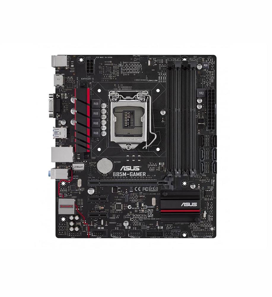 90MB0LJ0-M0EAY0 ASUS B85M-GAMER Socket LGA 1150 Intel B85 Chipset 4th Generation Core i7 / i5 / i3 / Pentium / Celeron Processors Support DDR3 4x DIMM 4x SATA 6.0Gb/s Micro-ATX Motherboard (Refurbished)