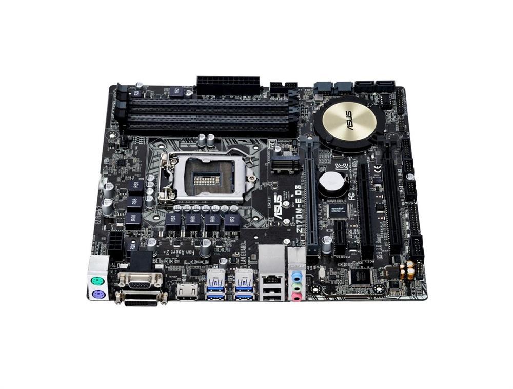 90MB0MR0-M0EAY0 ASUS Z170M-E D3 Socket LGA 1151 Intel Z170 Chipset 7th/6th Generation Core i7 / i5 / i3 / Pentium / Celeron Processors Support DDR3 4x DIMM 4x SATA 6.0Gb/s Micro-ATX Motherboard (Refurbished)