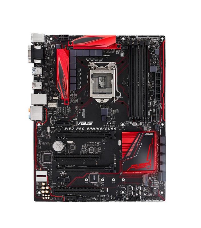 90MB0PF0-M0AAY0 ASUS B150 PRO GAMING/AURA Socket LGA 1151 Intel B150 Chipset 6th Generation Core i7 / i5 / i3 / Pentium / Celeron Processors Support DDR4 4x DIMM 6x SATA 6.0Gb/s ATX Motherboard (Refurbished)