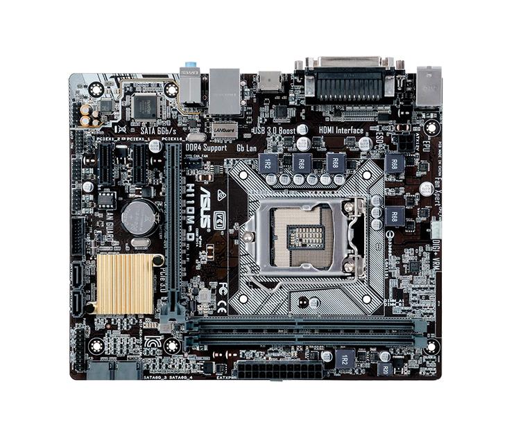 90MB0PY0-M0EAY0 ASUS H110M-D Socket LGA 1151 Intel H110 Chipset 7th/6th Generation Core i7 / i5 / i3 / Pentium / Celeron Processors Support DDR4 2x DIMM 4x SATA 6.0Gb/s Micro-ATX Motherboard (Refurbished)