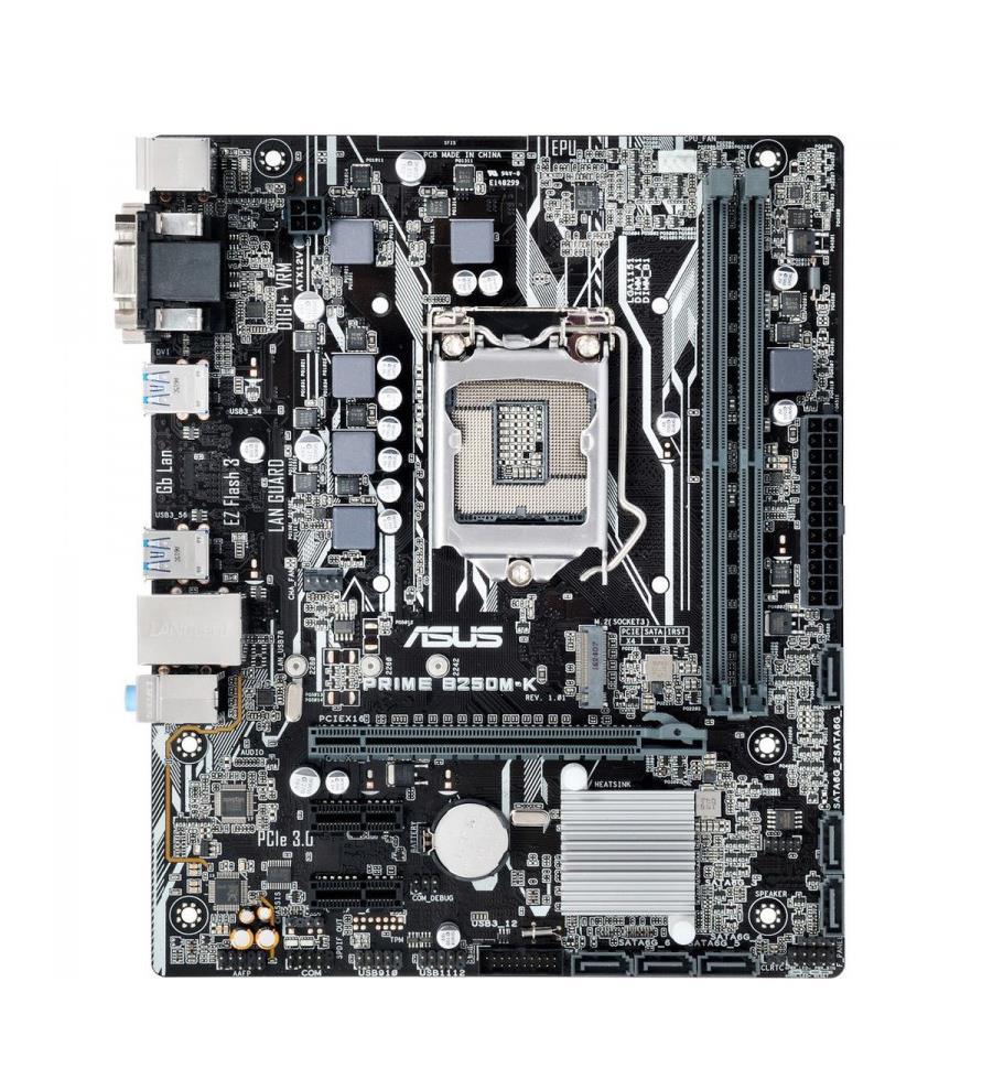 90MB0T10-M0EAY0 ASUS PRIME B250M-K Intel B250 Chipset 7th/6th Generation Core i7 / i5 / i3 / Pentium / Celeron Processors Support DDR4 2x DIMM 6x SATA 6.0Gb/s Micro-ATX Motherboard (Refurbished)
