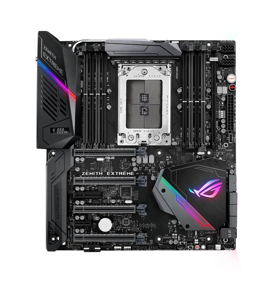 90MB0UV0-M0AAY0 ASUS Socket TR4 AMD X399 Chipset AMD 1st/2nd Generation AMD Ryzen Threadripper Processors Support DDR4 8x DIMM 6x SATA 6.0Gb/s Extended-ATX Motherboard (Refurbished)