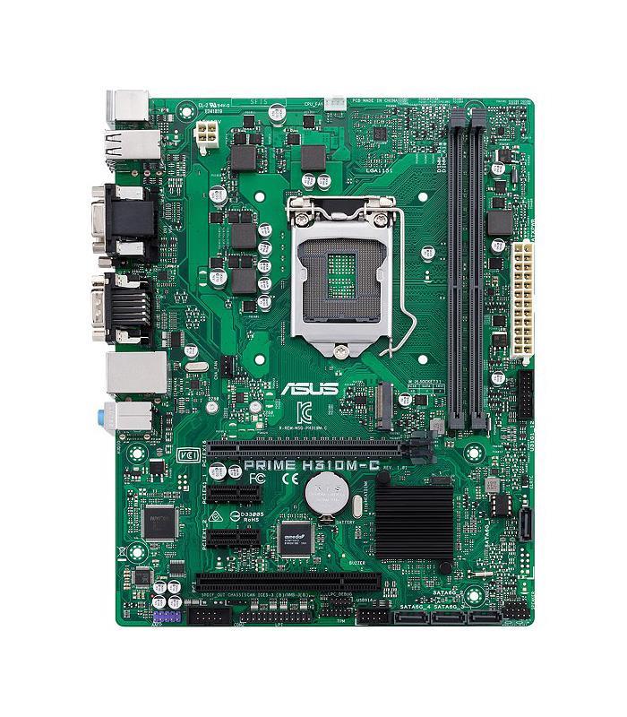 90MB0W60-M0EAYM ASUS PRIME H310M-C Socket LGA 1151 Intel H310 Chipset 8th Generation Core i7 / i5 / i3 / Pentium / Celeron Processors Support DDR4 2x DIMM 4x SATA 6.0Gb/s Micro-ATX Motherboard Mfr PN (Refurbished)