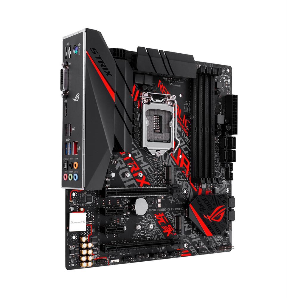 90MB0WD0-M0EAY0 ASUS ROG STRIX B360-G GAMING Socket LGA 1151 Intel B360 Chipset 8th Generation Core Processors Support DDR4 4x DIMM 6x SATA 6.0Gb/s Micro-ATX Motherboard Mfr PN (Refurbished)