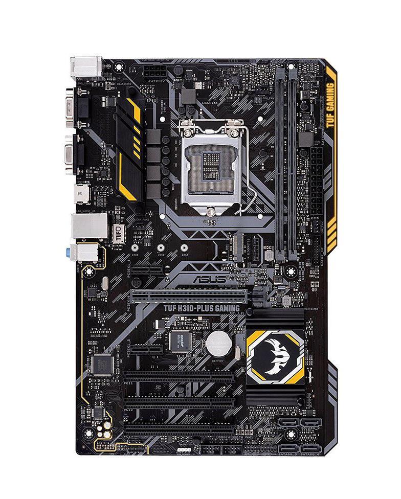 90MB0WY0-M0EAY0 ASUS TUF H310-PLUS GAMING Socket LGA 1151 Intel H310 Chipset 8th Generation Core i7 / i5 / i3 / Pentium / Celeron Processors Support DDR4 2x DIMM 4x SATA 6.0Gb/s ATX Motherboard Mfr PN (Refurbished)