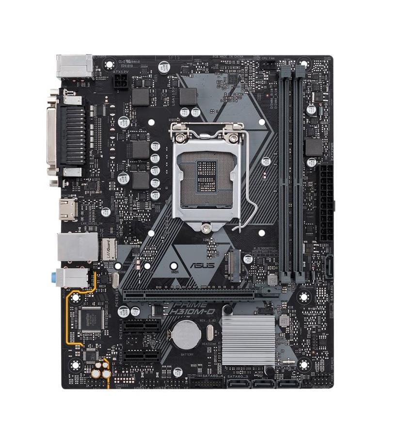 90MB0X60-M0EAY0 ASUS PRIME H310M-D Socket LGA 1151 Intel H310 Chipset 8th Generation Core i7 / i5 / i3 / Pentium / Celeron Processors Support DDR4 2x DIMM 4x SATA 6.0Gb/s Micro-ATX Motherboard (Refurbished)