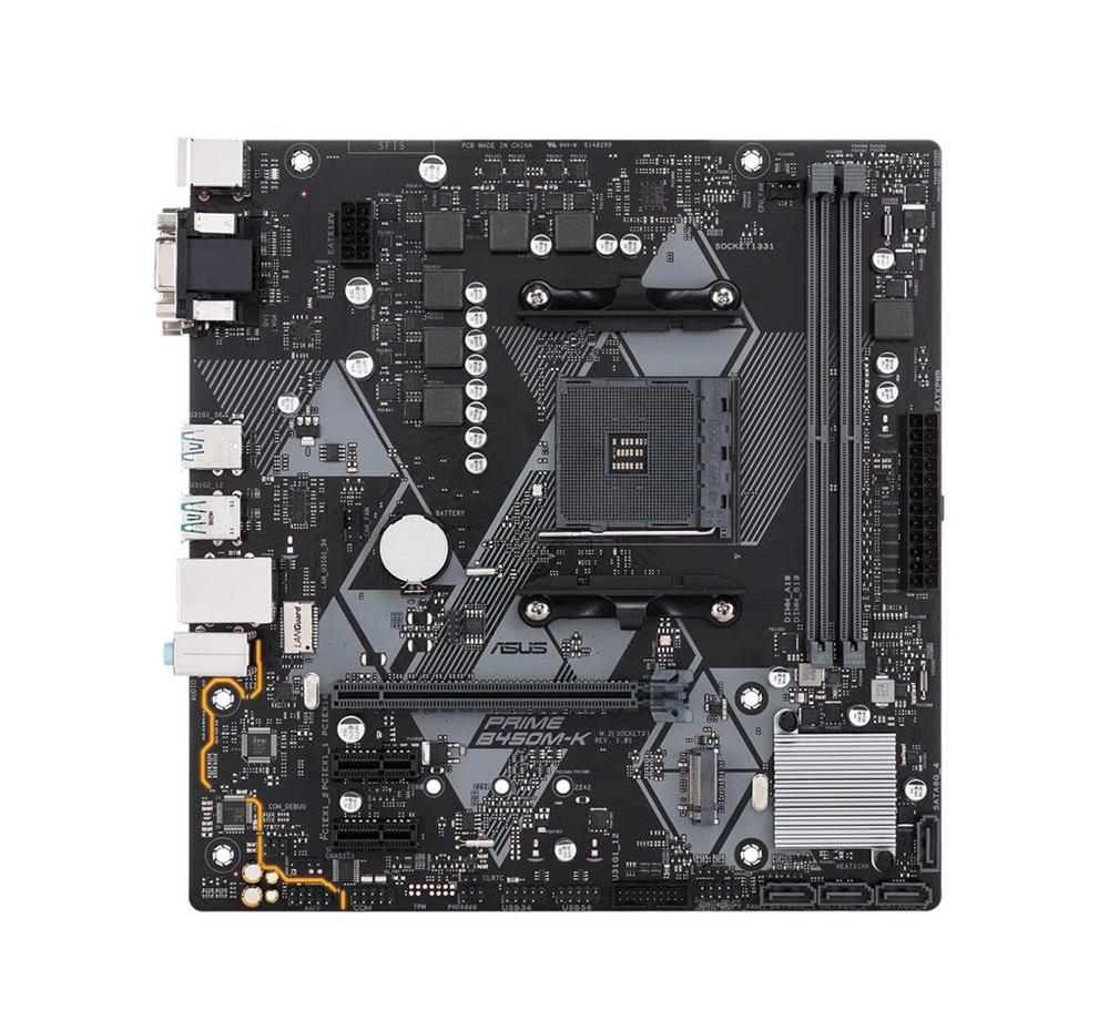 90MB0YP0-M0EAY0 ASUS PRIME B450M-K Socket AM4 AMD B450 Chipset AMD Ryzen 2nd Generation/ AMD Ryzen 1st Generation Processors Support DDR4 2x DIMM 4x SATA 6.0Gb/s Micro-ATX Motherboard Mfr PN (Refurbished)