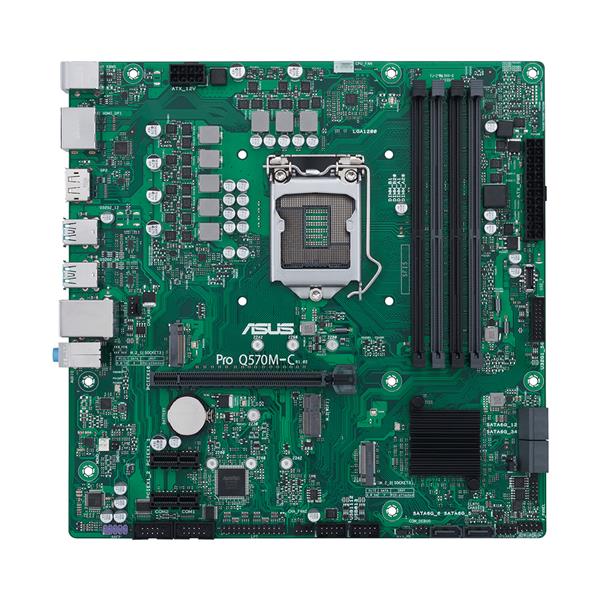 90MB1380-M0EAYC ASUS Pro Q470M-C/CSM Socket LGA 1200 Intel Q470 Chipset 10th Generation Intel Core/ Pentium Gold & Celeron Processors Support DDR4 4x DIMM 6x SATA 6.0Gb/s Micro-ATX Motherboard (Refurbished)