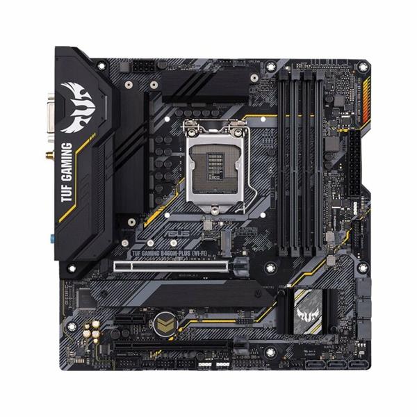 90MB1440-M0EAY0 ASUS TUF GAMING B460M-PLUS (WI-FI) Socket LGA 1200 Intel B460 Chipset 10th Generation Intel Core/ Pentium Gold & Celeron Processors Support DDR4 4x DIMM 6x SATA 6.0Gb/s Micro-ATX Motherboard (Refurbished)