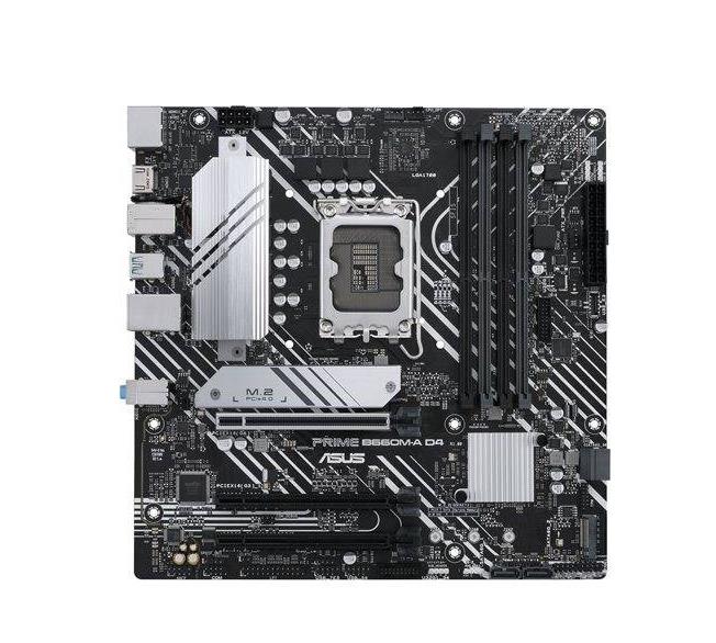 90MB19K0-M0EAY0 ASUS PRIME B660M-A D4 Socket LGA 1700 Intel B660 Chipset 12th Generation Intel Core / Pentium Gold / Celeron Processors Support DDR4 4x DIMM 4x SATA 6.0Gb/s Micro-ATX Motherboard (Refurbished)