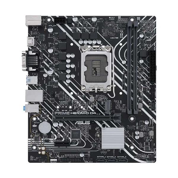 90MB1A00-M0EAY0 ASUS PRIME H610M-D D4 Socket LGA 1700 Intel H610 Chipset 12th Generation Core/ Pentium Gold/ Celeron Processors Support DDR4 2x DIMM 4x SATA 6.0Gb/s Micro-ATX Motherboard (Refurbished)