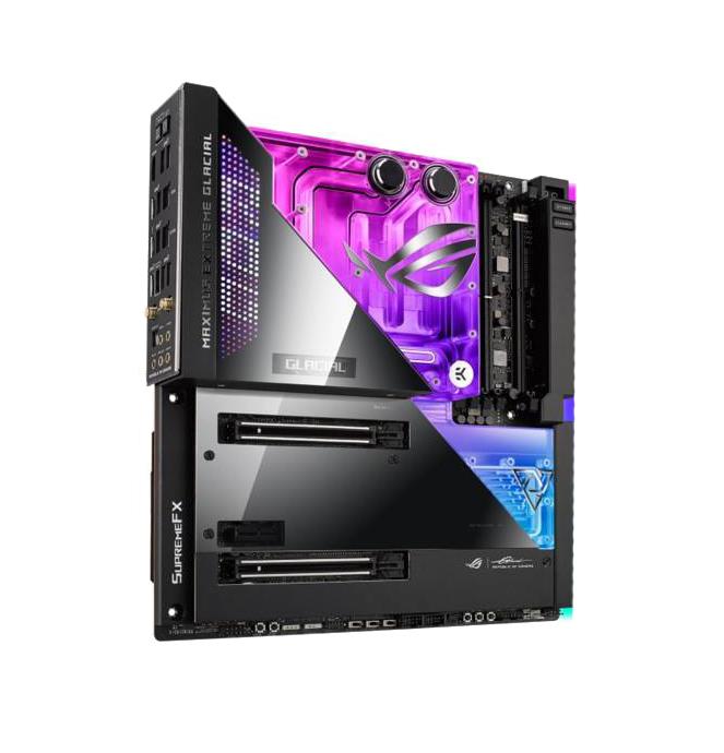 90MB1A60-M0EAY0 ASUS ROG MAXIMUS Z690 EXTREME GLACIAL Socket LGA 1700 Intel Z690 Chipset 12th Generation Core/ Pentium Gold/ Celeron Processors Support DDR5 4x DIMM 6x SATA 6.0Gb/s Extended-ATX Motherboard (Refurbished)