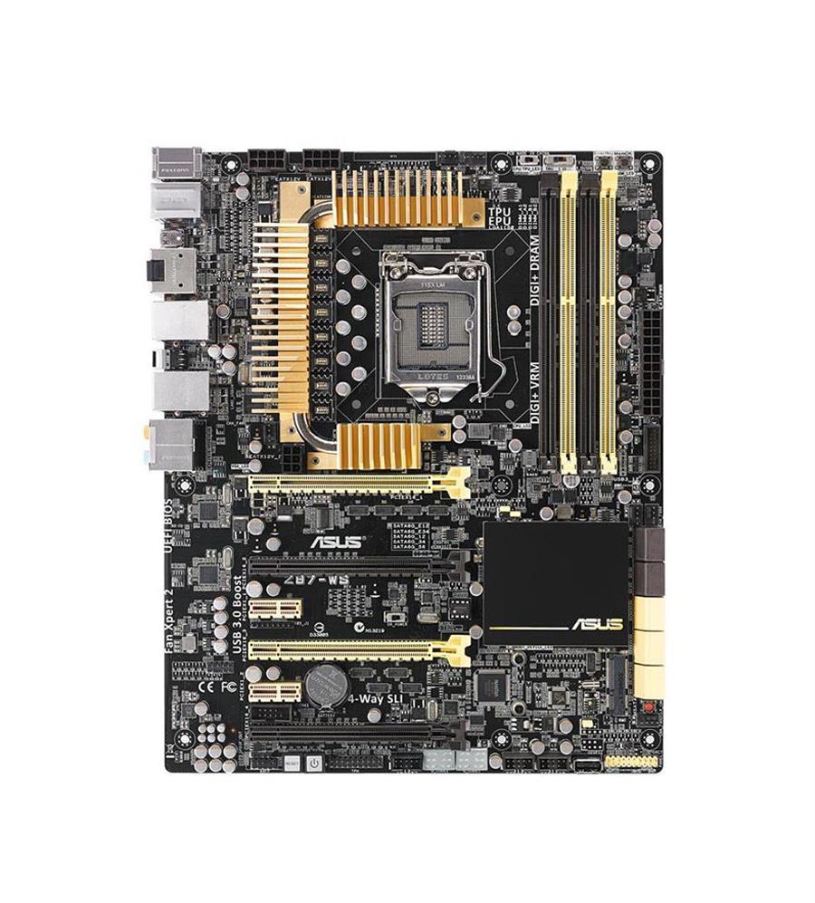 90SB0390M0AAY0 ASUS Z87-WS Socket LGA 1150 Intel Z87 Chipset 4th Generation Core i7 / i5 / i3 / Pentium / Celeron / Xeon E3-1200 v3 Processors Support DDR3 4x DIMM 6x SATA 6.0Gb/s ATX Server Motherboard (Refurbished)