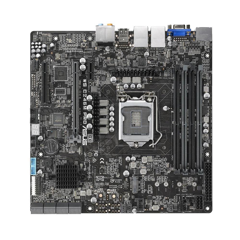 90SW00E0-M0EAY0 ASUS WS C246M PRO Socket LGA 1151 Intel C246 Chipset Intel Xeon E-2100/ Core i7 / i5 / i3 / Pentium / Celeron Processors Support DDR4 4x DIMM 8x SATA3 6.0Gb/s uATX Server Motherboard Mfr PN (Refurbished)
