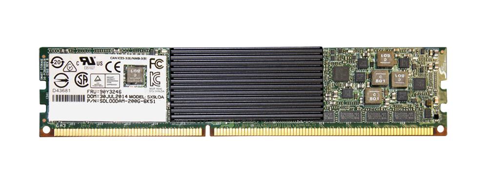 90Y3246 Lenovo eXFlash 200GB MLC DDR3 1600MHz (Maximum) Low Profile DIMM Internal Solid State Drive (SSD) for X6 Series Server Systems