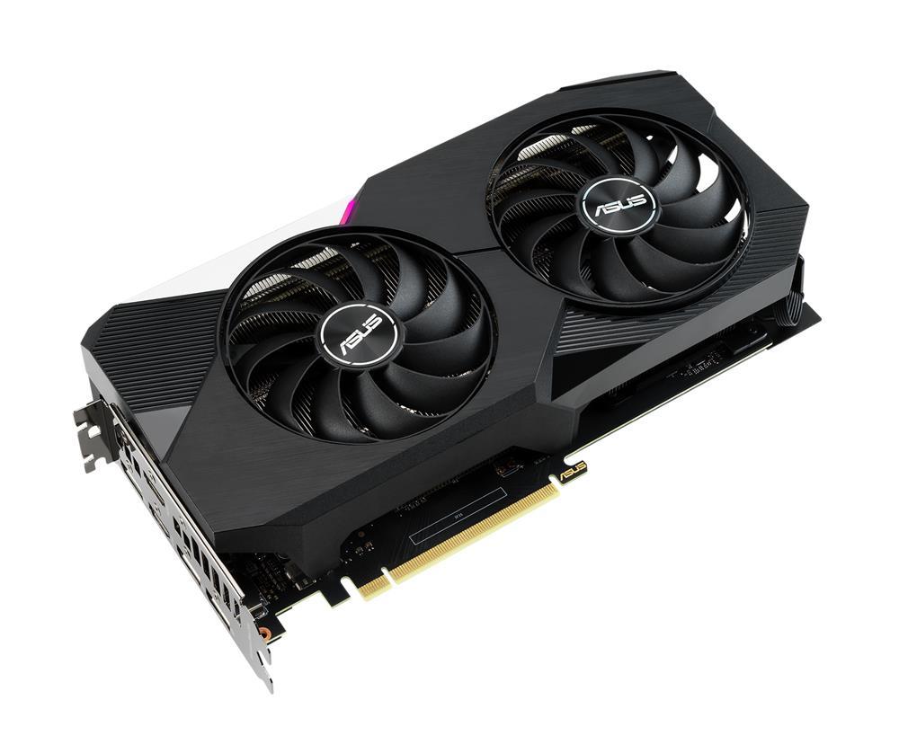 90YV0G12-M0NA00 ASUS DUAL-RTX3060TI-O8G Nvidia GeForce RTX 3060 TI 8GB GDDR6 256-Bit HDMI / 3x DisplayPort PCI-Express 4.0 Video Graphics Card