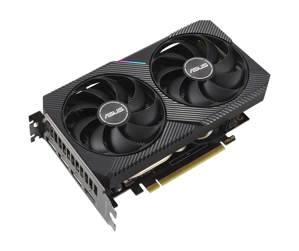 90YV0GB5-M0NA00 ASUS DUAL-RTX3060-O8G Nvidia GeForce RTX 3060 8GB GDDR6 128-Bit 2x HDMI / 3x DisplayPort PCI-Express 4.0 Video Graphics Card