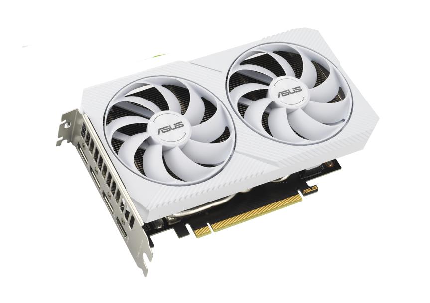 90YV0GB9-M0AA00 ASUS DUAL-RTX3060-O12G-WHITE Nvidia GeForce RTX 3060 12GB GDDR6 192-Bit HDMI / 3x DisplayPort PCI-Express 4.0 Video Graphics Card